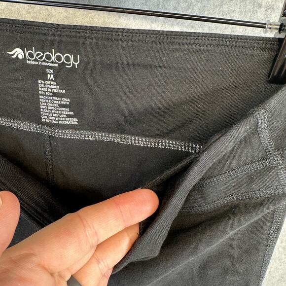 Ideology Leggings Womens Size Medium Black Cotton Blend Capri Pull On Stretch - Picture 4 of 10